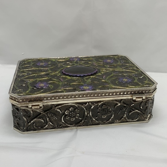 Godinger Silverplated Jewelry Box Upcycle - Picture 4 of 11